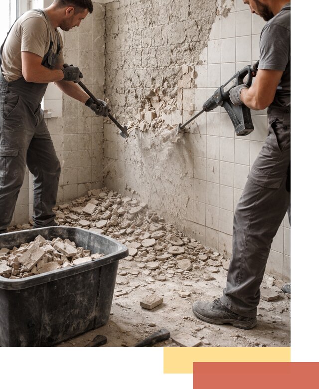 Демонтаж плитки со стен в Саянске быстро и аккуратно