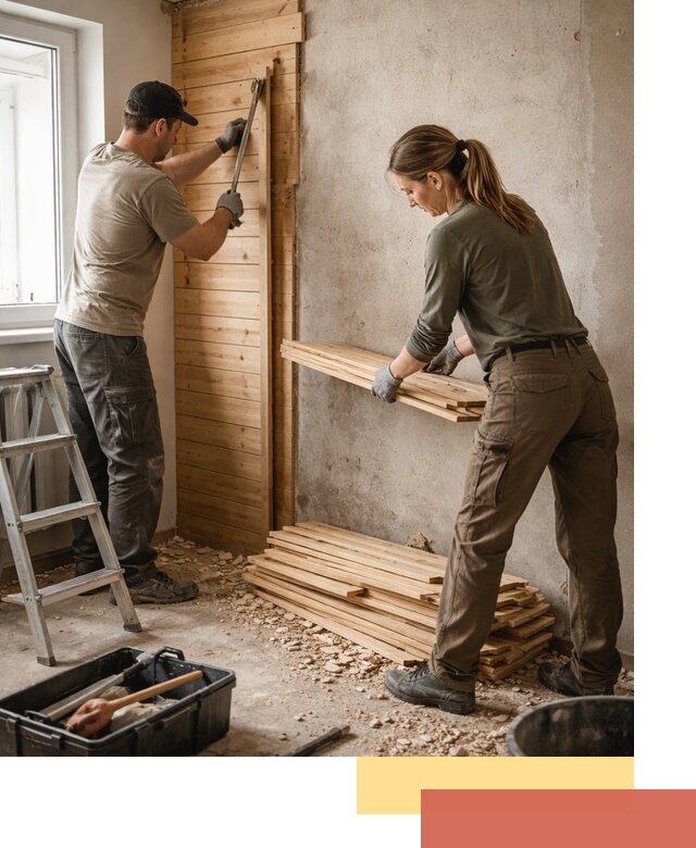 Демонтаж вагонки со стен в Саянске — профессиональный демонтаж