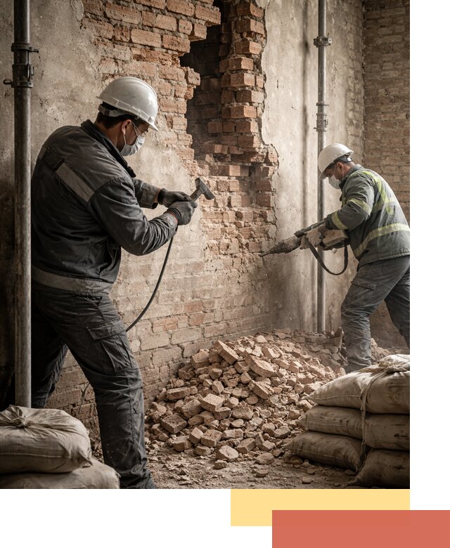 Демонтаж кирпичных стен в Саянске быстро и безопасно