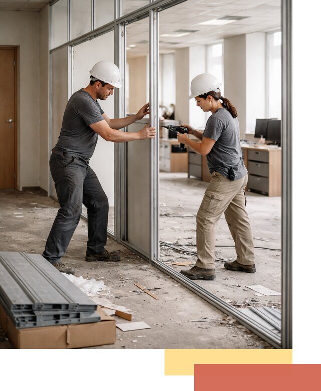 Демонтаж алюминиевых перегородок в Саянске быстро и аккуратно