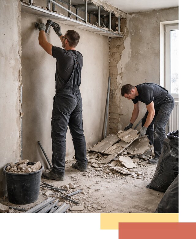 Демонтаж короба из гипсокартона в Саянске быстро и аккуратно