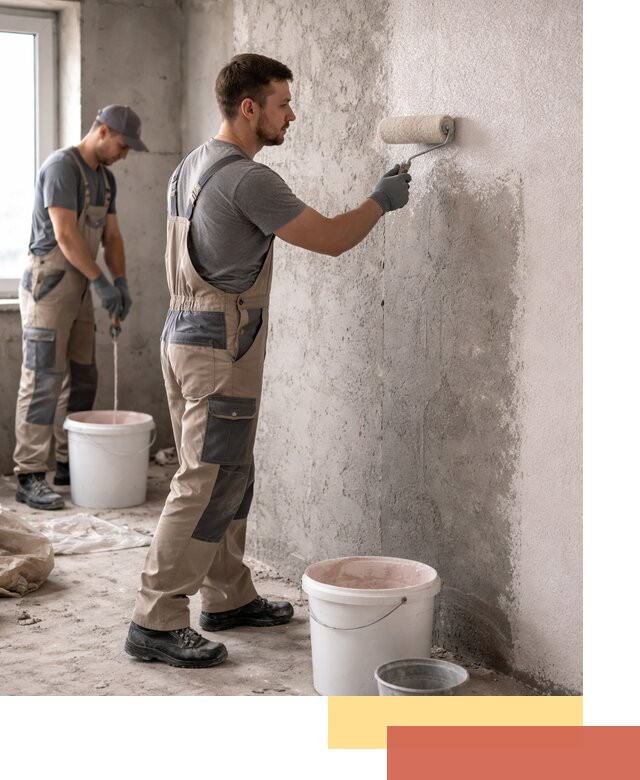 Нанесение бетоноконтакта на стены в Саянске для последующей отделки