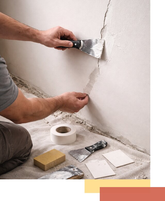 Заделка трещин и сколов в стенах и потолках в Саянске