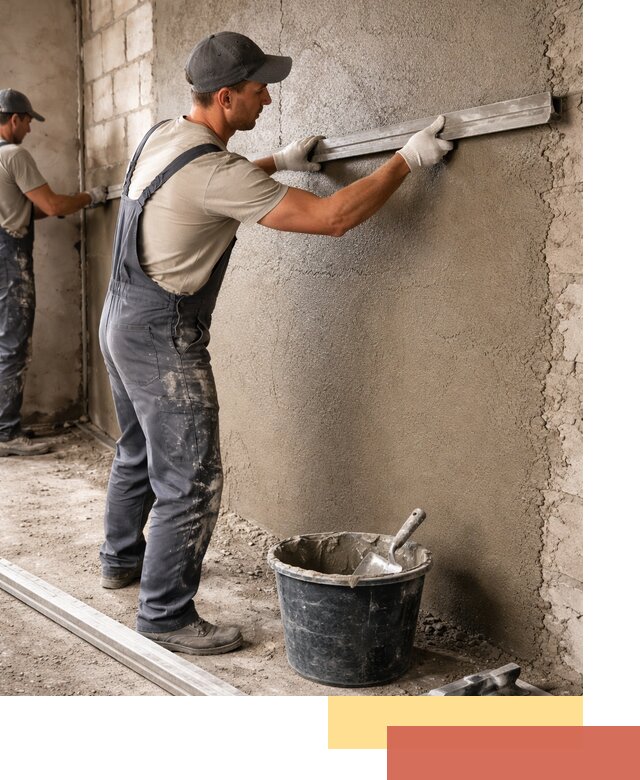 Штукатурка стен цементно-песчаная в Саянске профессионально