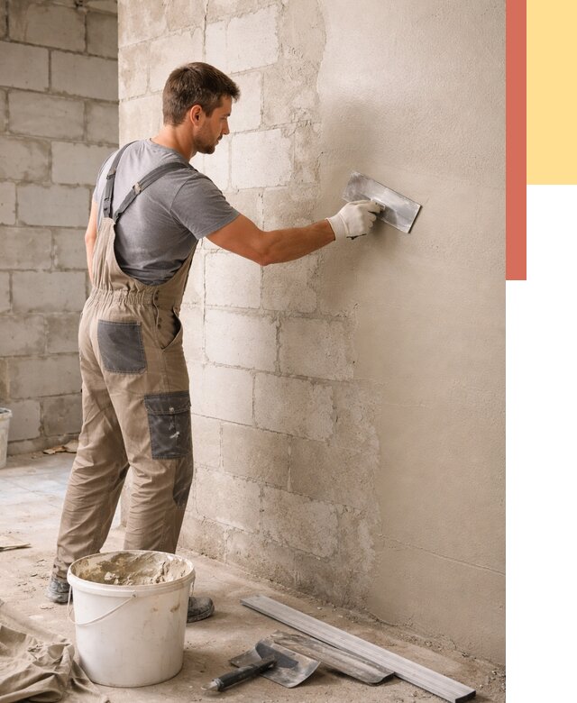 Штукатурка стен из газобетона в Саянске от 2137 руб./м2 — быстро и недорого | ОТДЕЛОЧНИК-Сск