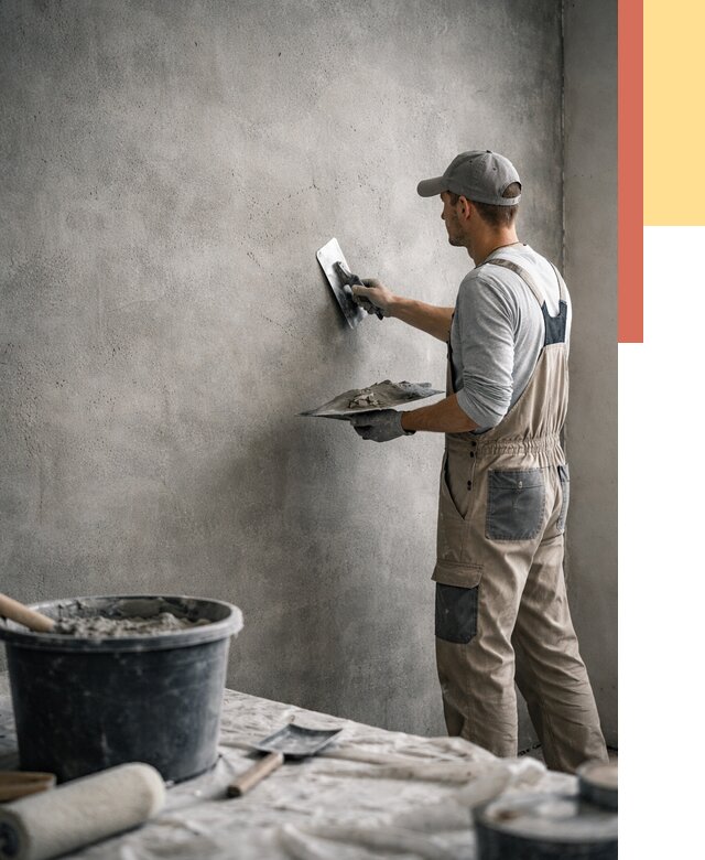 Декоративная штукатурка под бетон в Саянске от 2544 руб./м² — нанесение под ключ | ОТДЕЛОЧНИК-Сск