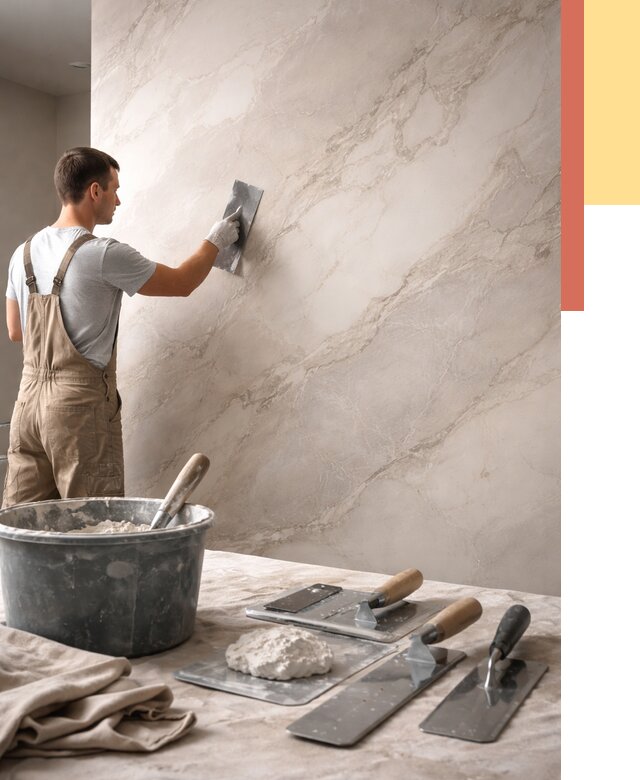 Декоративная штукатурка под мрамор в Саянске от 2849 руб./м² — быстро и недорого | ОТДЕЛОЧНИК-Сск