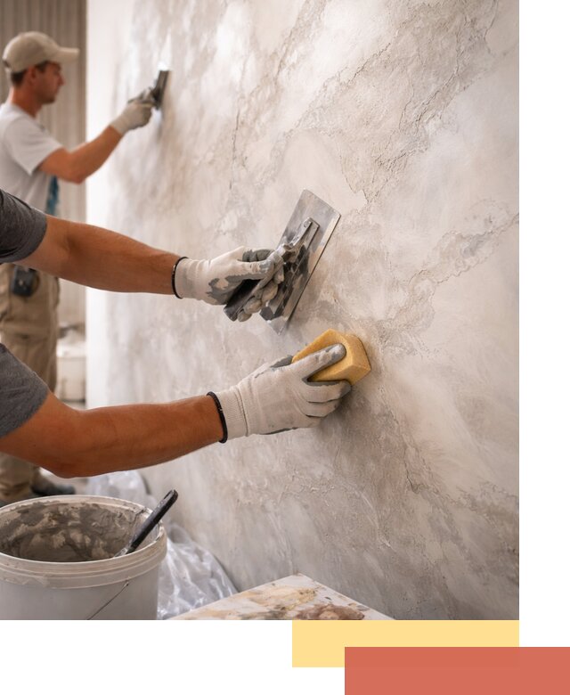 Декоративная штукатурка под мрамор в Саянске для стен и потолков