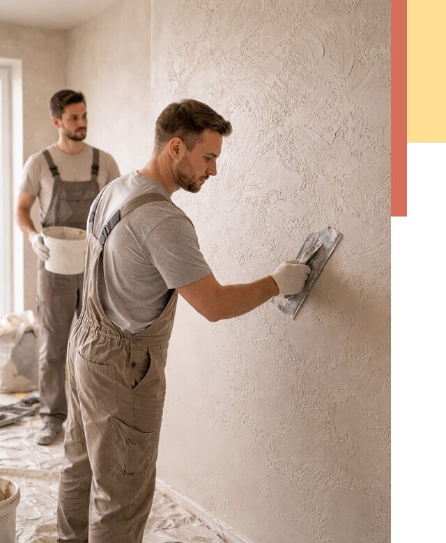 Фактурная штукатурка стен в Саянске от 4273 руб./м² — заказать под ключ | ОТДЕЛОЧНИК-Сск