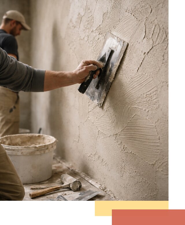 Фактурная штукатурка стен в Саянске — монтаж, отделка, реставрация