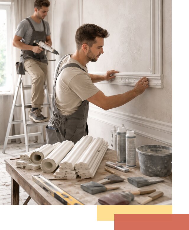 Монтаж лепнины на стены в Саянске профессионально и качественно