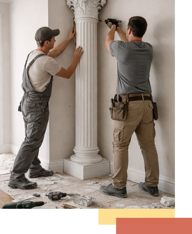 Установка декоративных колонн в Саянске под ключ