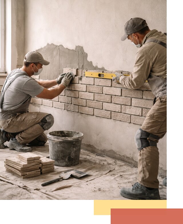 Монтаж декоративного кирпича профессионально в Саянске