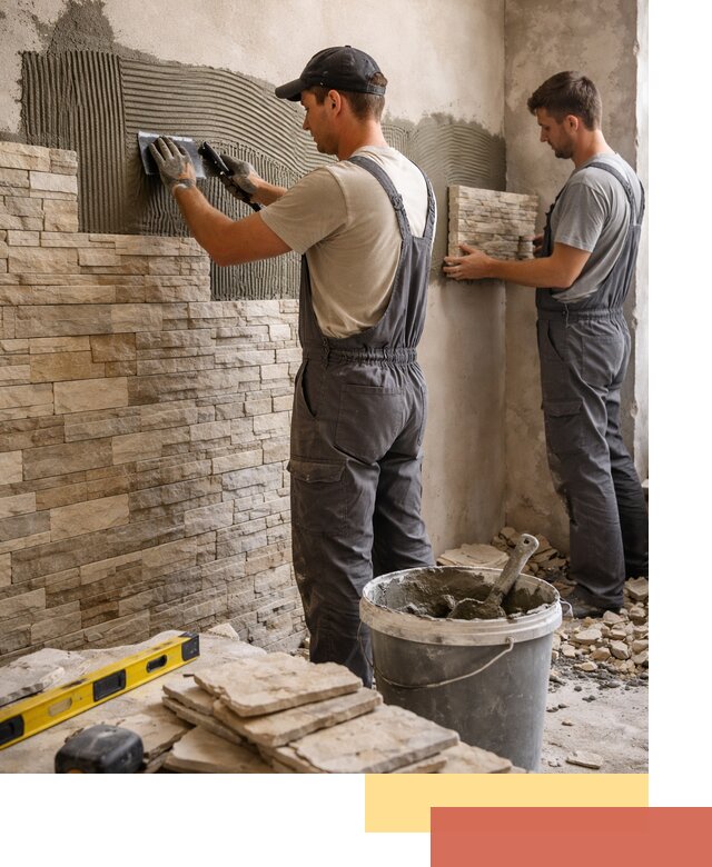 Монтаж искусственного камня в Саянске — облицовка стен и фасадов