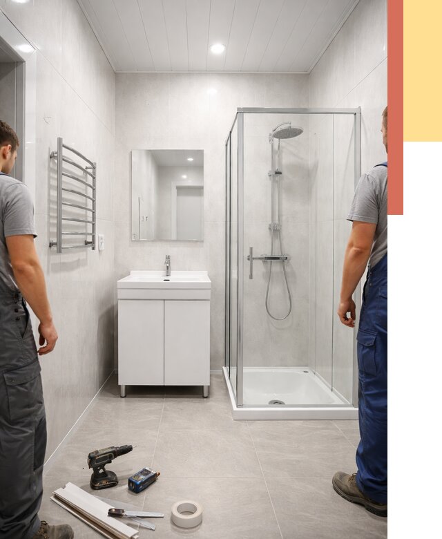 Отделка ванной комнаты панелями ПВХ в Саянске от 4578 руб. за м2 | ОТДЕЛОЧНИК-Сск