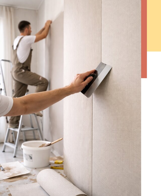 Поклейка текстильных обоев в Саянске от 4578 руб. под ключ | ОТДЕЛОЧНИК-Сск