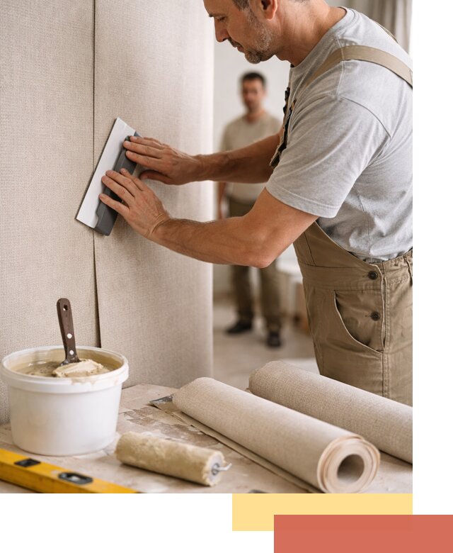 Поклейка текстильных обоев в Саянске профессионально и аккуратно