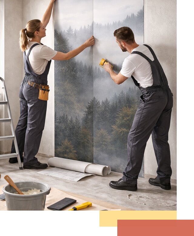 Поклейка фотообоев профессионально в Саянске под ключ