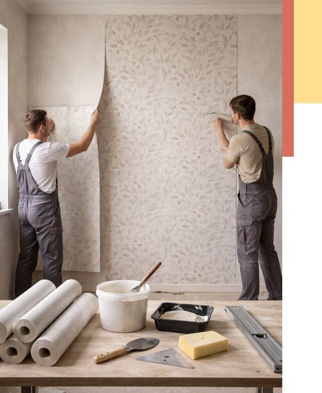 Поклейка обоев с подбором рисунка в Саянске от 3561 руб. | ОТДЕЛОЧНИК-Сск - быстро и недорого