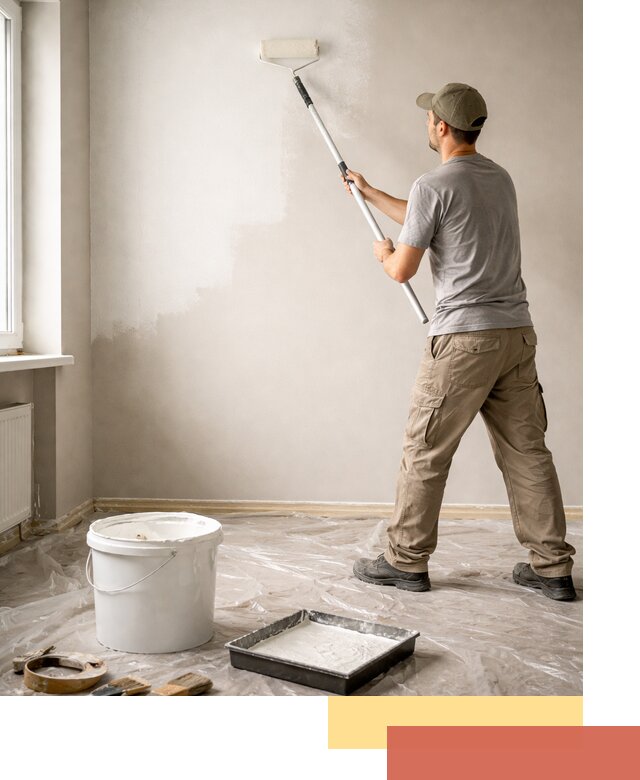 Покраска стен латексной краской в Саянске качественно и быстро