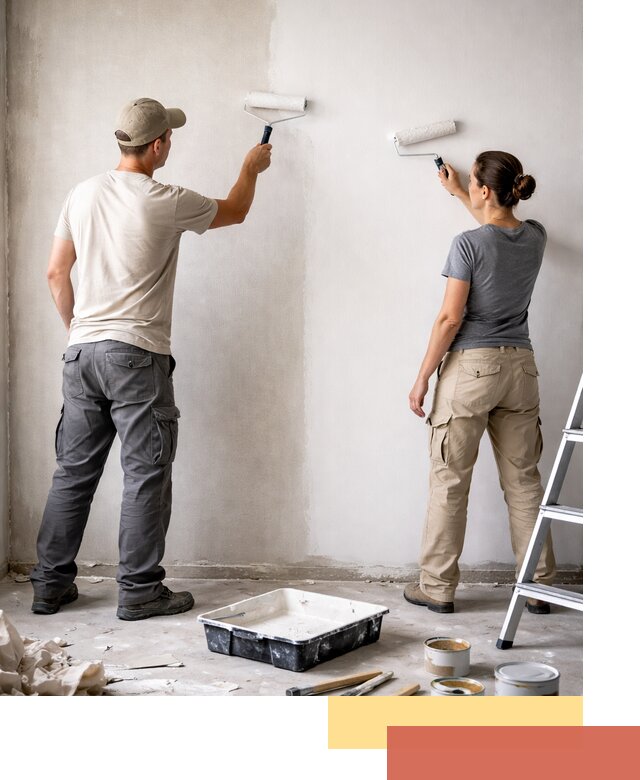 Окраска стен по стеклохолсту в Саянске качественно и долговечно