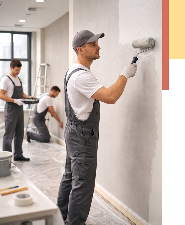 Покраска стен в офисе в Саянске от 8648 руб. — быстро и недорого | ОТДЕЛОЧНИК-Сск