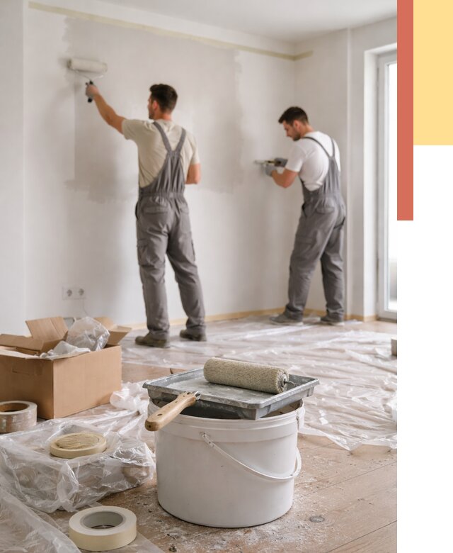 Покраска стен в квартире в Саянске от 2544 руб/м2 — быстро и недорого | ОТДЕЛОЧНИК-Сск