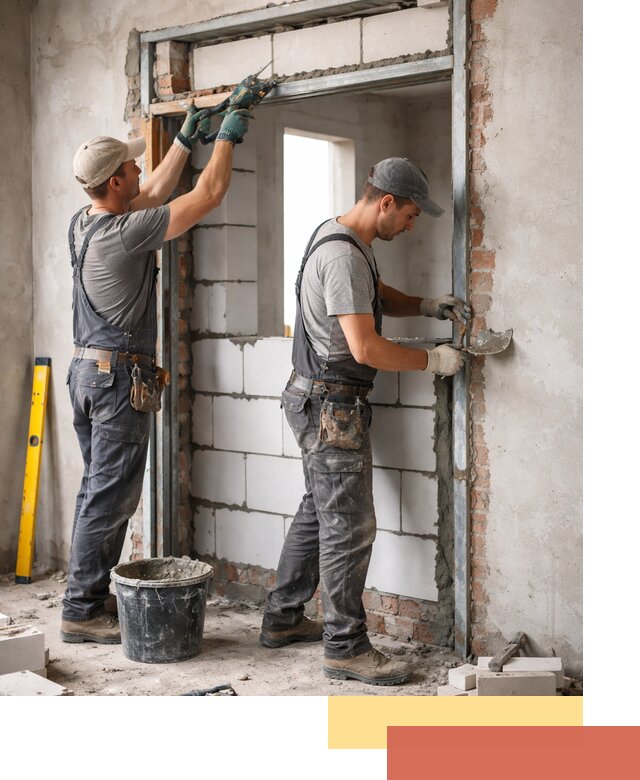 Закладка дверного проема под ключ в Саянске: демонтаж, монтаж, отделка