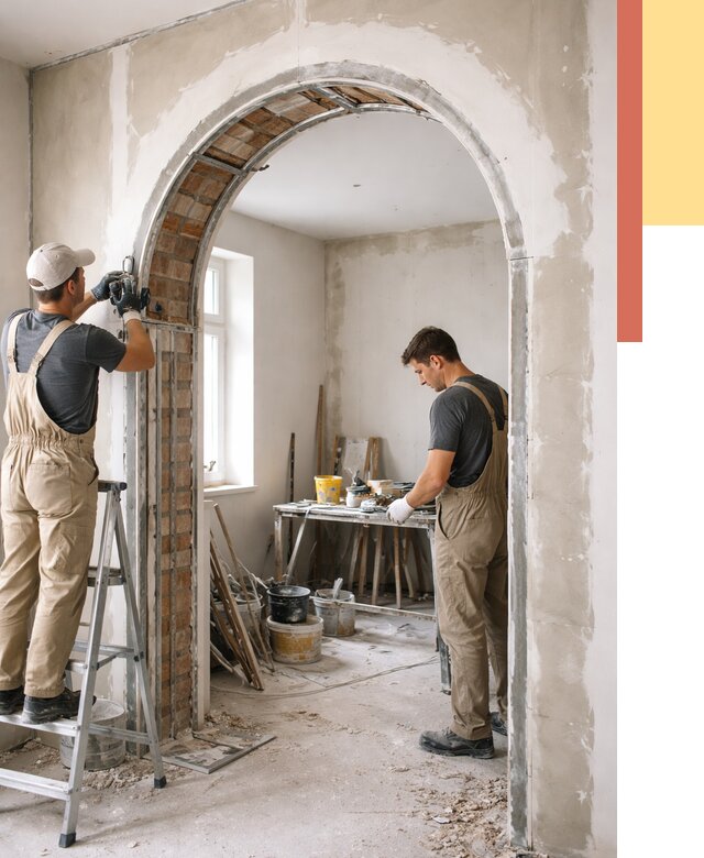 Устройство арочного проема в Саянске от 9665 руб. под ключ — быстро и недорого | ОТДЕЛОЧНИК-Сск