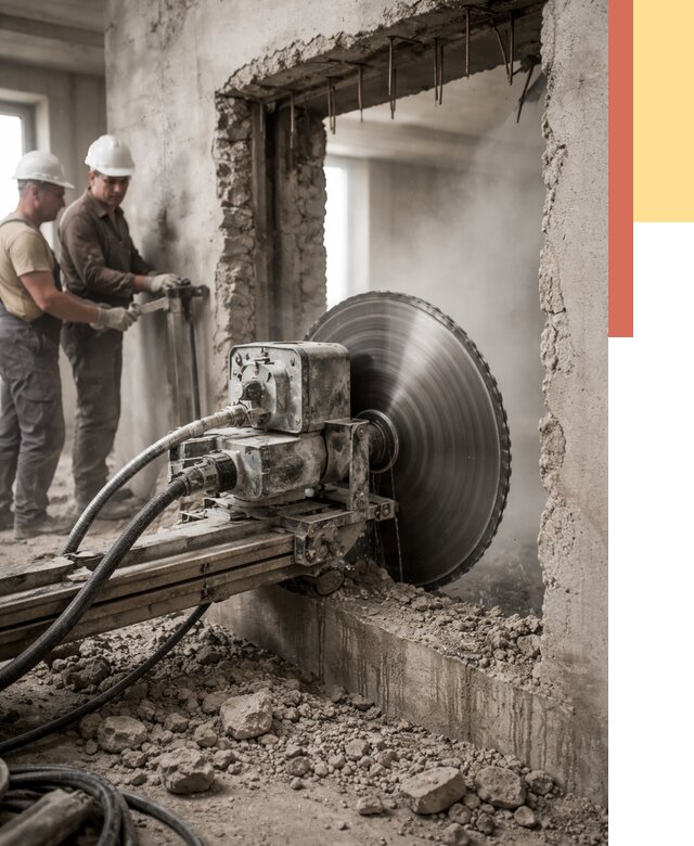 Алмазная резка проемов в Саянске от 4578 руб. быстро и недорого | ОТДЕЛОЧНИК-Сск