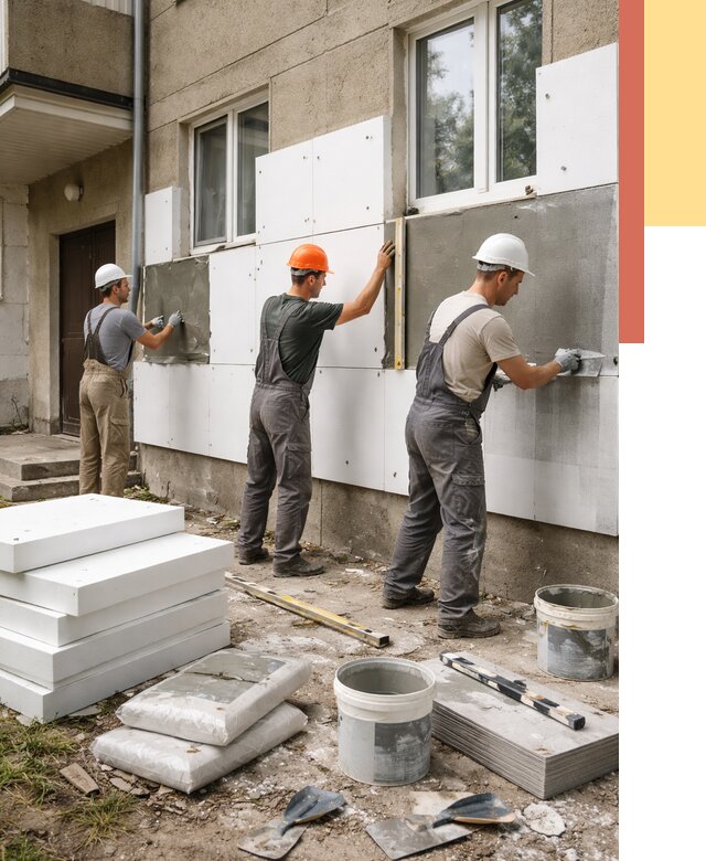 Утепление стен пенопластом в Саянске от 1780 руб. — недорого и под ключ | ОТДЕЛОЧНИК-Сск