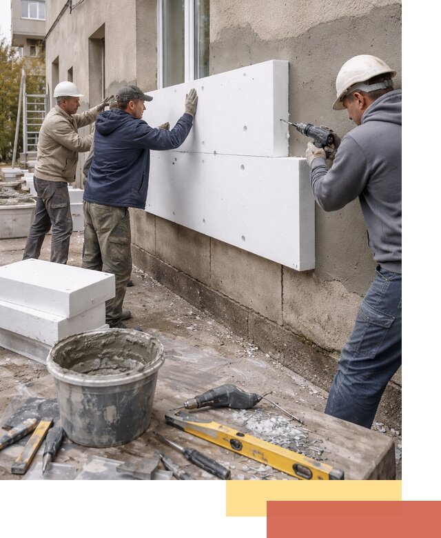 Утепление наружных стен пенопластом в Саянске