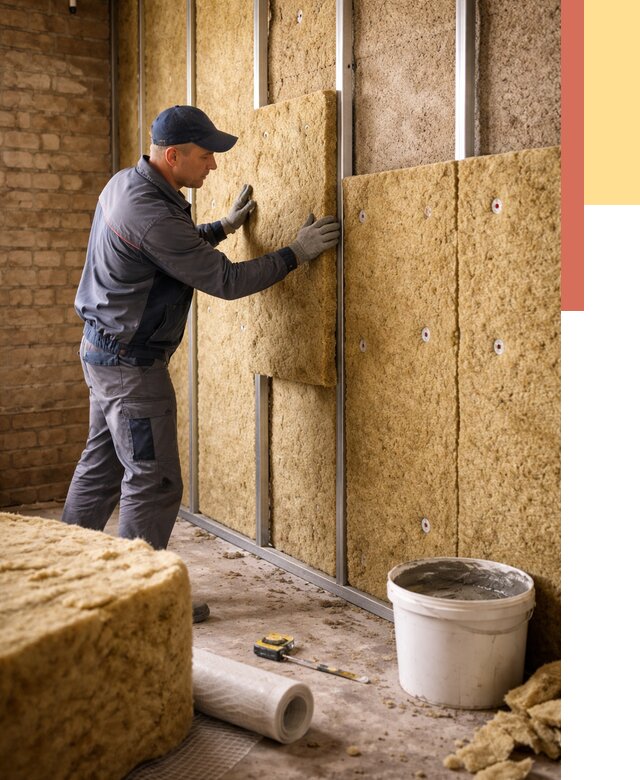 Утепление стен минватой в Саянске от 1373 руб./м2 — недорого и быстро | ОТДЕЛОЧНИК-Сск