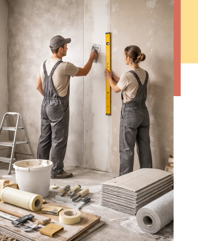 Отделка стен в Саянске от 1526 руб/м² — недорого, быстро, под ключ | ОТДЕЛОЧНИК-Сск