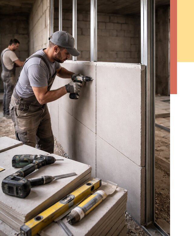 Кладка влагостойких перегородок ПГП в Саянске от 1221 руб. под ключ | ОТДЕЛОЧНИК-Сск