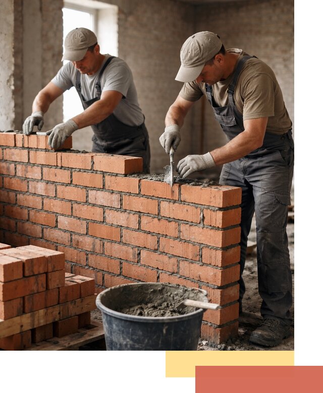 Кладка кирпичных перегородок под ключ в Саянске