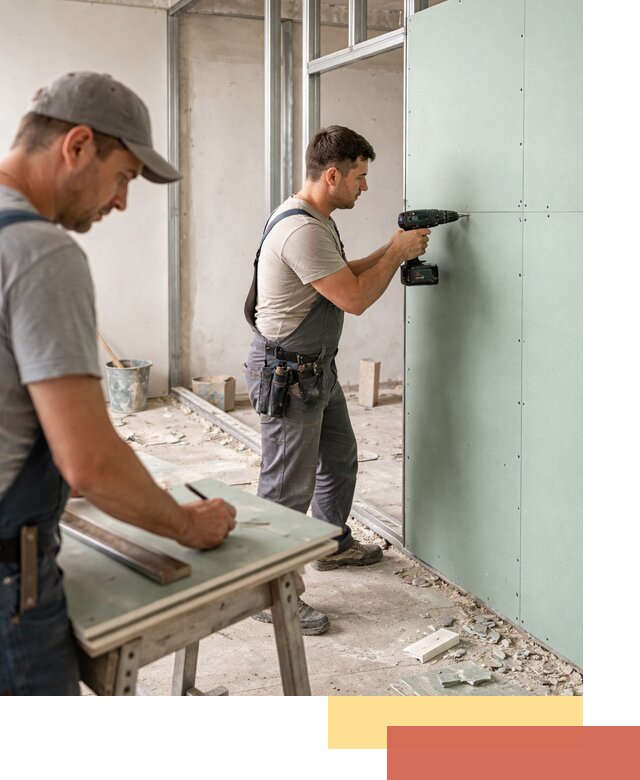 Перегородки из влагостойкого гипсокартона под ключ в Саянске