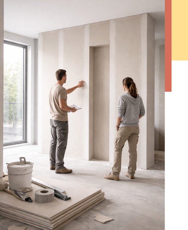 Зонирующая перегородка из гипсокартона в Саянске от 2849 руб. под ключ | ОТДЕЛОЧНИК-Сск