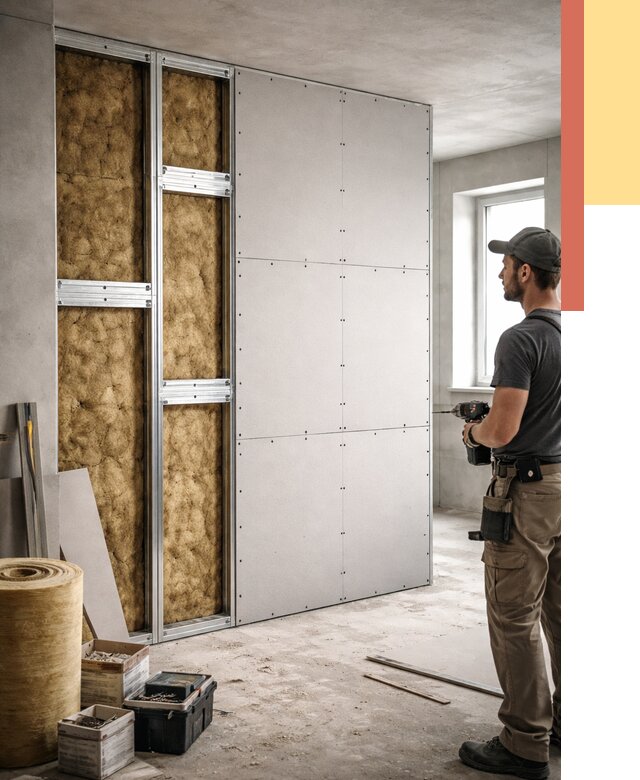 Усиленная перегородка под навеску в Саянске от 13023 руб. — монтаж под ключ | ОТДЕЛОЧНИК-Сск