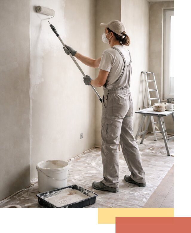 Покраска перегородок из гипсокартона в Саянске качественно и недорого