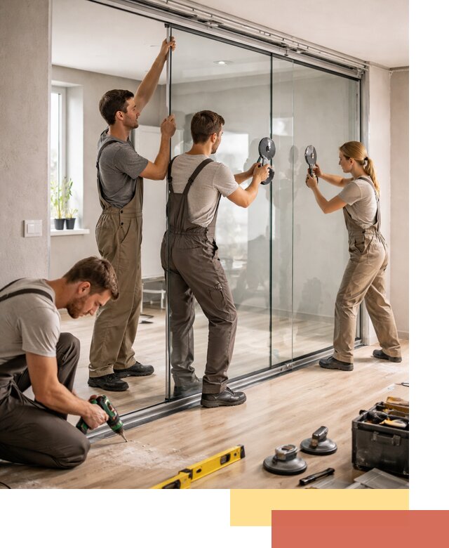 Изготовление стеклянных перегородок на заказ в Саянске