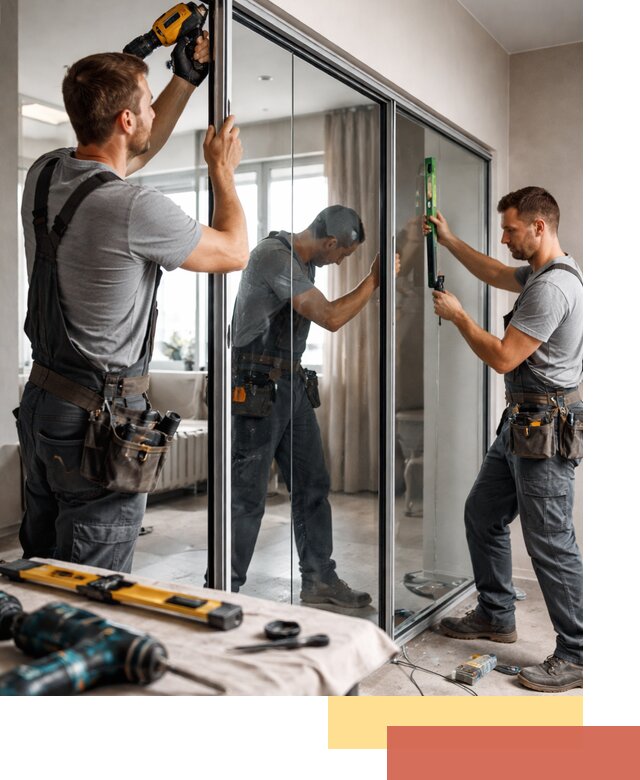 Каркасные стеклянные перегородки под ключ в Саянске