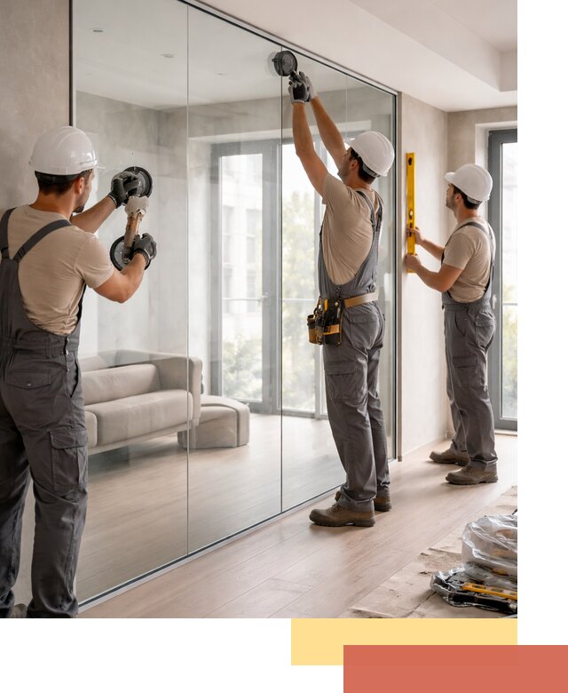 Перегородки из закаленного стекла в Саянске для офисов и квартир