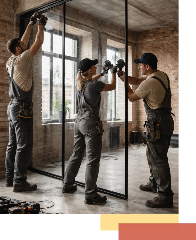 Стеклянные перегородки лофт — изготовление и монтаж в Саянске