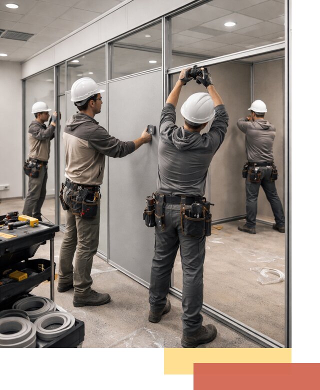 Мобильные офисные перегородки под ключ в Саянске