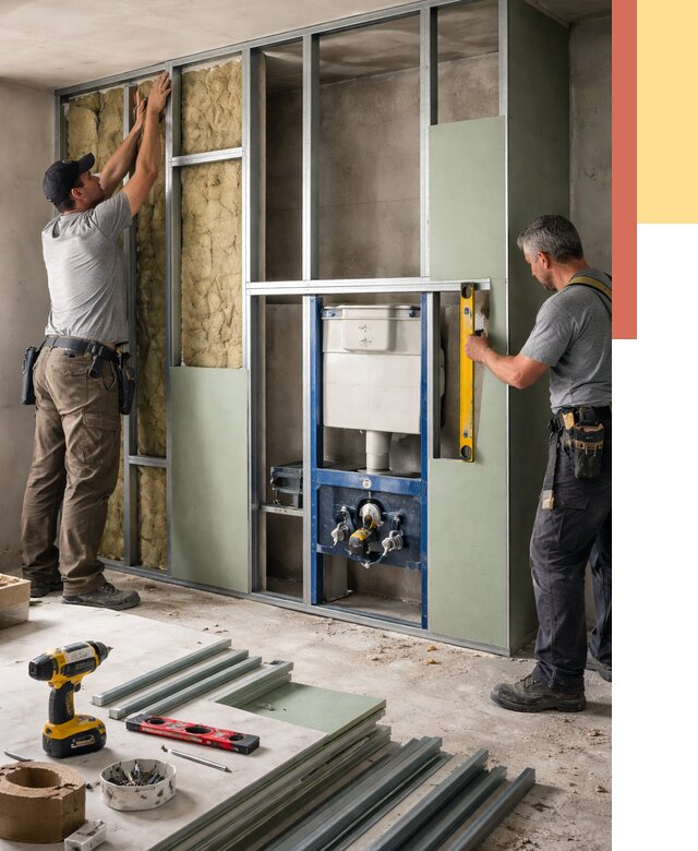 Установка сантехнических перегородок в Саянске от 8648 руб. | ОТДЕЛОЧНИК-Сск