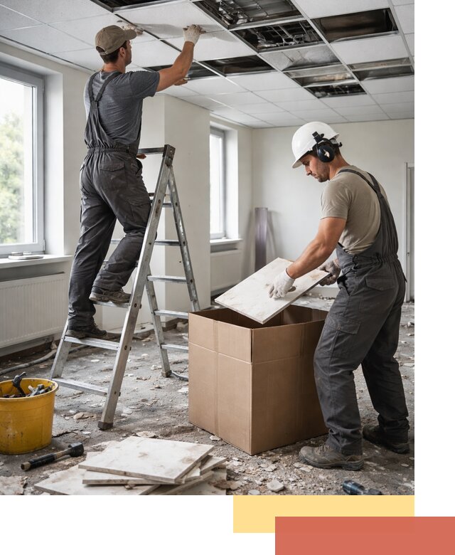 Демонтаж потолочной плитки в Саянске быстро и аккуратно