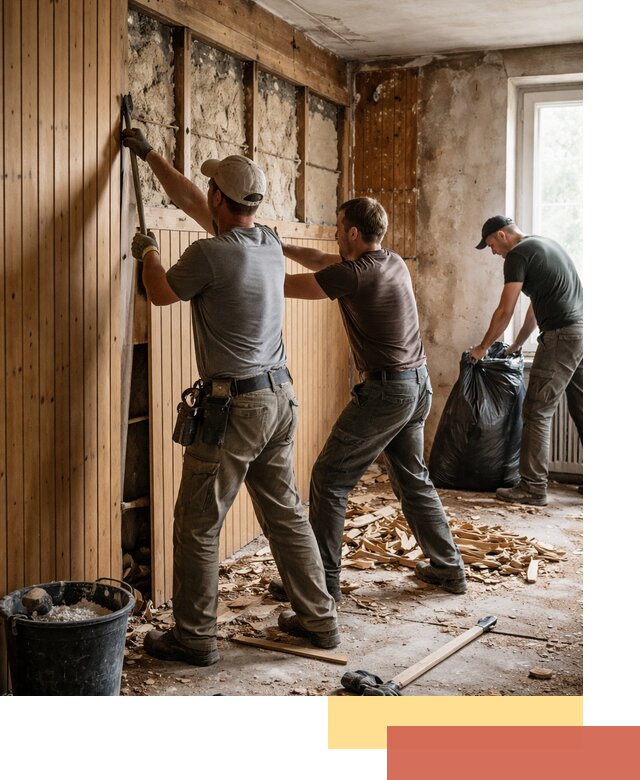 Демонтаж вагонки и вывоз материалов в Саянске