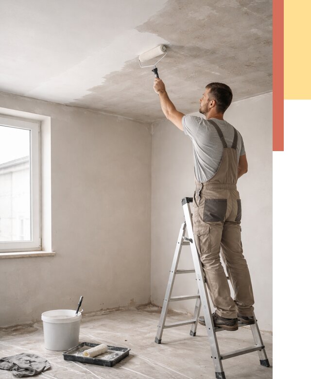 Грунтовка потолка в Саянске от 2544 руб. — быстро и недорого | ОТДЕЛОЧНИК-Сск