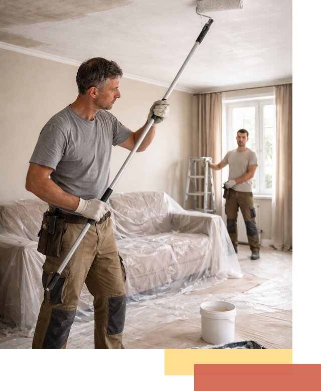 Грунтовка потолка в Саянске — подготовка под покраску и отделку